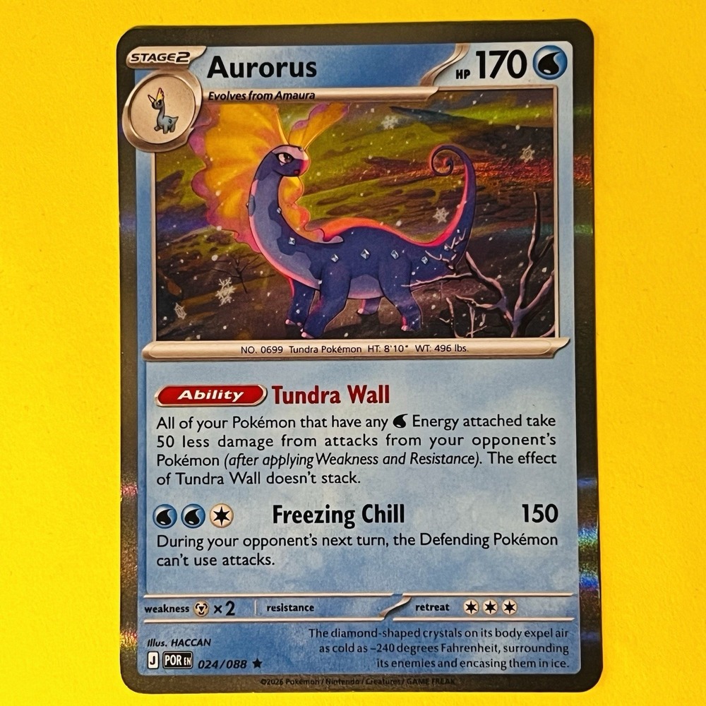 2026 Pokémon Aurorus 024/088 Holo Rare Tundra Wall